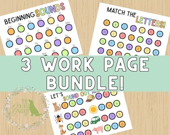 Phonics Printable: Beginning Sounds & CVC Word Matching (PDF)