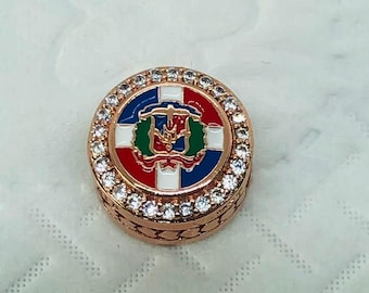 Pandora Dominican Republic Exclusive Bead Charm/Travel charm|Birthday gifts|S925 Sterling Silver Jewelry|rose Gold Charm |with gift Box