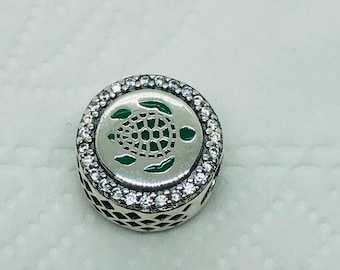 Dije de tortuga marina exclusivo de Myrtle Beach, Carolina del Sur, para viaje, regalo de Navidad, joyería de plata de ley S925, pulsera con dijes, con caja de regalo.