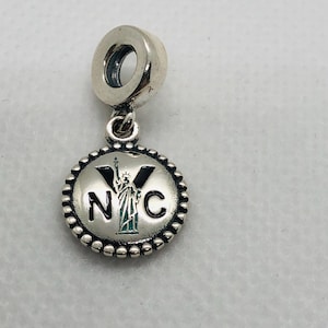 Pandora NYC New York City Statue of Liberty Exclusive Charm /Birthday gift|S925 Sterling Silver Jewelry|Charm Bracelet|free gift Box