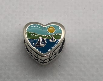 Pandora Michigan hart bedel/reiscadeau|S925 sterlingzilveren sieraden|Bedelarmband|gratis geschenkverpakking