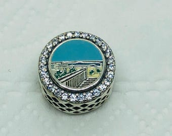 Emerald Isle North Carolina Exklusiver Zustand Charme/Reise Charme/Weihnachtsgeschenke|S925 Sterling Silber Schmuck|Charm Armband|mit Geschenk Box