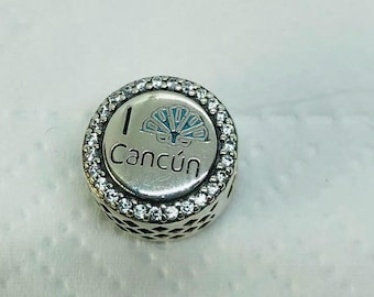 Cancun Seashell Exclusive Perlenanhänger/Reisecharme/Weihnachtsgeschenke|S925 Sterling Silber Schmuck|Charm Armband|mit Geschenk Box
