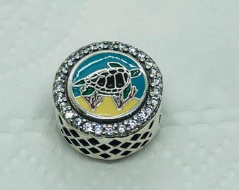 Dije de tortuga marina exclusivo de Aruba/Dije de viaje/Regalo de Navidad/Joyería de plata esterlina S925/Pulsera con dijes/Con caja de regalo