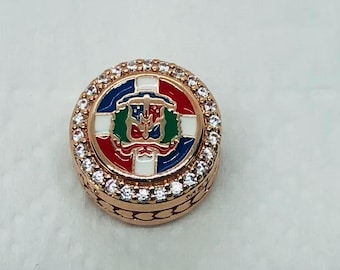 Dominican Republic Country Flag Exclusive Charm|Travel bead charm|Birthday gifts|S925 Sterling Silver Jewelry|Charm Bracelets|with Gift Box