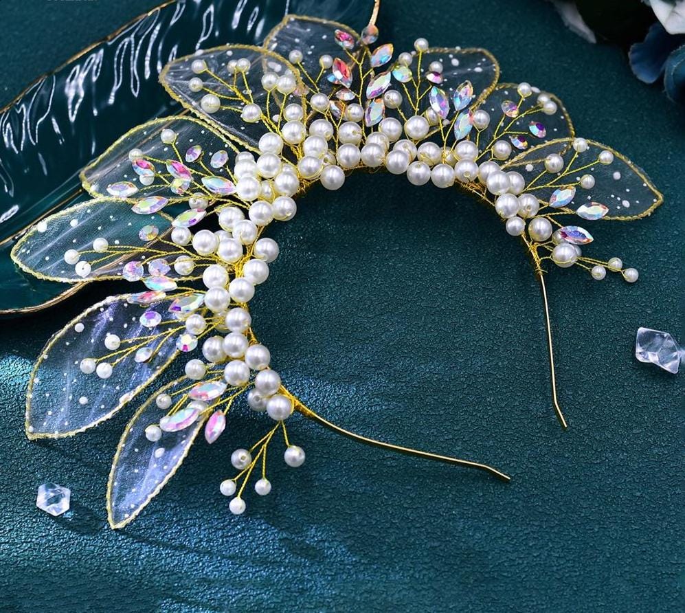 Rhinestone Mesh Headband - Etsy display picture 3