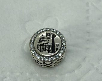 Charm de viaje exclusivo de Pandora Washington DC con recuerdo de vacaciones/Regalo de charm de viaje/Joyería de plata esterlina S925/Pulsera con charm/Con caja de regalo
