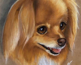 Custom Pet Portrait – Hand-Drawn Pastel Animal Art – Personalized Gift