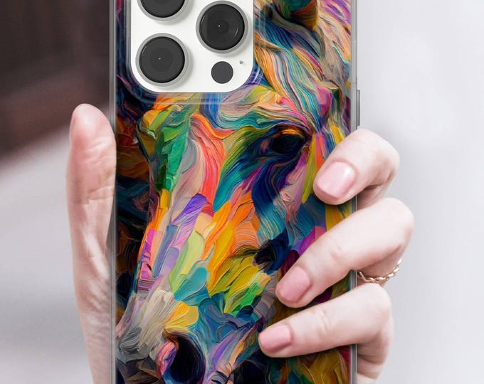 Horse Phone Case for iPhone 15, 16e, 17 Pro Max, 17 Air, Samsung S25 Edge, Pixel 10, and 9A | Chic, Lightweight TPU, Elegant Animal Design