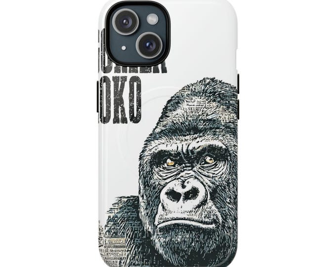 Silverback Gorilla Illustration Phone Case | Tough Magnetic Case