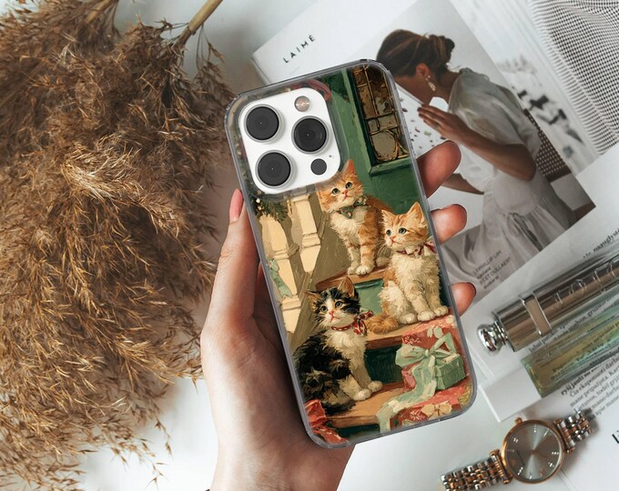 Holiday Kittens Phone Case  Cats cover for iPhone