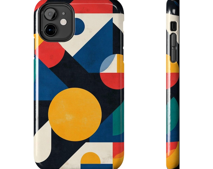 Retro Geometric Abstract Phone Case | Tough Phone Cases