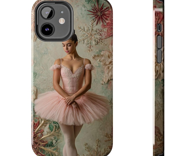 Ballet Ballerina Illustration Tough Phone Case |Vintage Floral