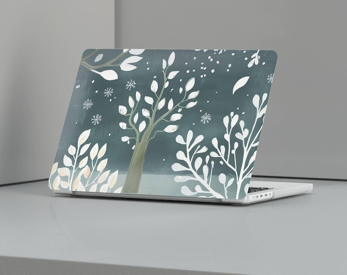 Whimsical Winter MacBook Case Holiday Tree Laptop skin, Cover Pro 16, 15, Air 13 14, Gift for MAC owner