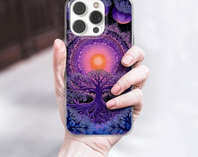 Psychedelic Tree of Life Phone Case: Spiritual Art Cover