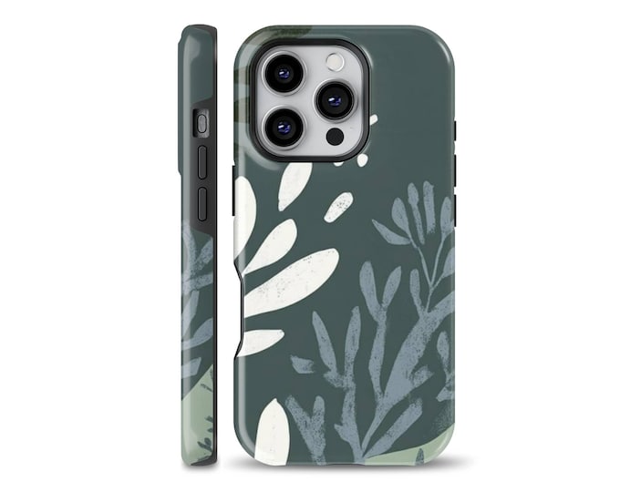 Green Leaf Phone Case Botanical Nature Cover