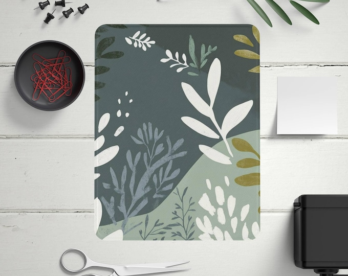 Green Leaf   Botanical Nature cover for iPad 12.9, 10.9, iPad Pro 13; case with pencil holder;  Gen 6