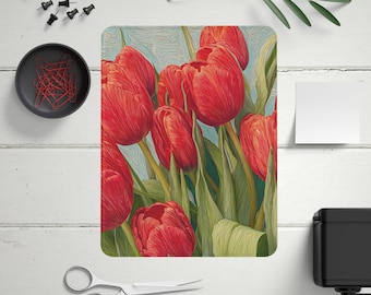 RED TULIPS iPad Case botanical spring cover