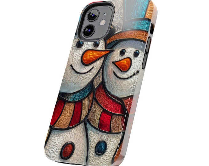 Snowmen Phone Case, Winter Holiday Cover