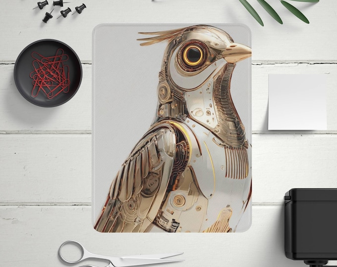 Futuristic Metallic iPad Case Gold Bird