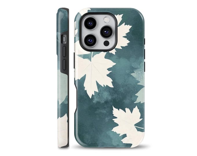 The White Maple Phone Case Botanical Elegance Cover fits iPhone 17 Pro, 15, 13, 16e, Samsung S25, S21, S23 Ultra, Google Pixel 10 and 8A.