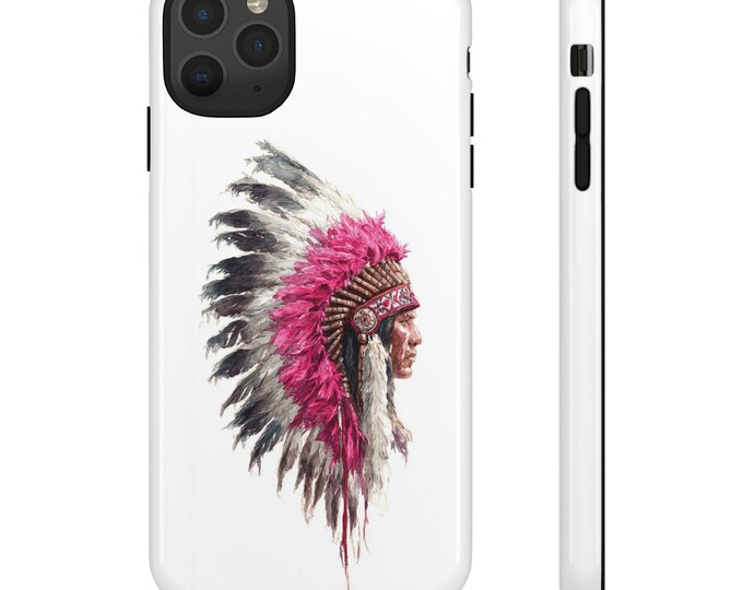 Pink Feather Native Headdress Tough Case | Phone Cover