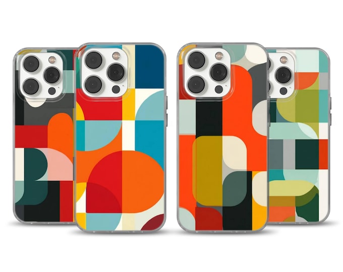Retro Blocks Phone Case Mid Century