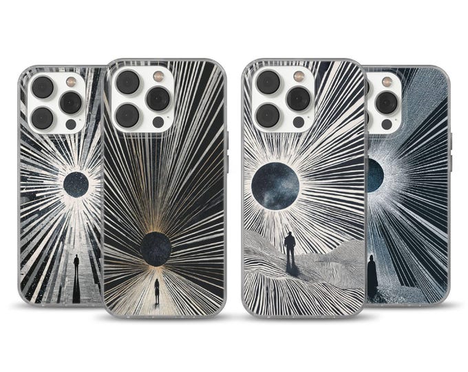 For the iPhone 16, 17, Samsung S23, and Pixel 10, the Black Sun Case is a sophisticated TPU cover that is both fashionable and protective.