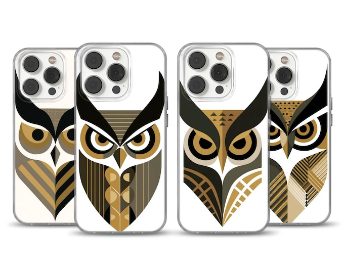 Geometric Owl Phone Case Bird Face
