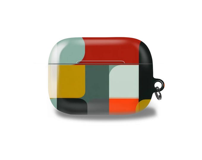 Retro Blocks AirPod Case Mid Century cover