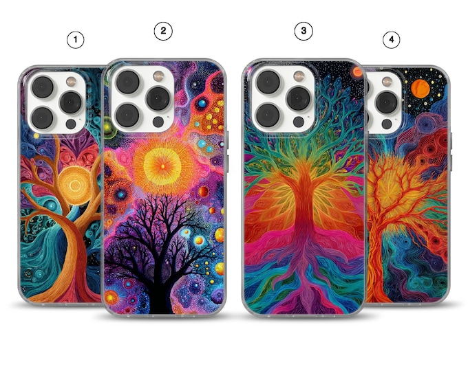 Psychedelic Tree of Life Phone Case: Spiritual Art Cover