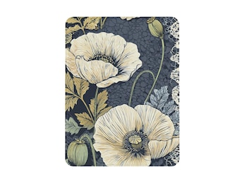 Cream Poppy Vintage Floral iPad Case