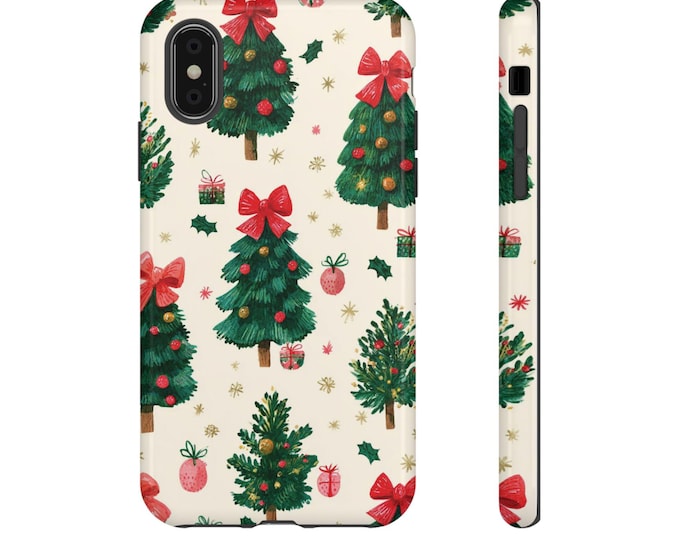 Christmas Tree Pattern Tough | Holiday Phone Case, Festive Decor