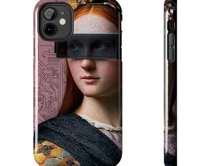 Renaissance Portrait Cyber Visor Tough Phone Case, Artistic Vintage  Design, Impact Resistant Cover for Tech Lovers and Art Enthusiasts