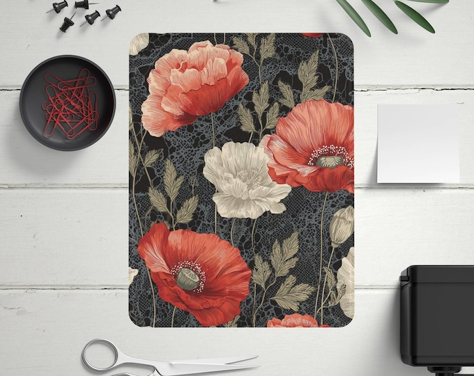 Poppy Floral Vintage Red cover for iPad 12.9, 10.9, iPad Pro 13
