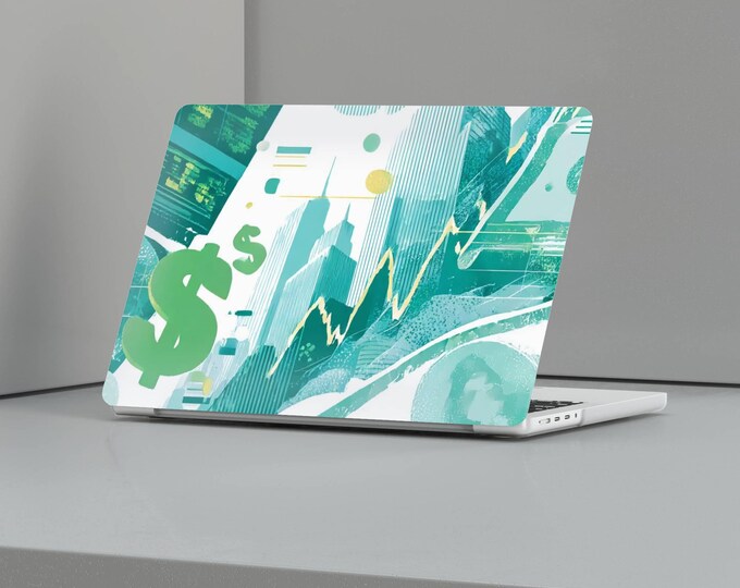 Stock market MacBook Case Money pattern Laptop skin,  16, 15, Air 13 14, Gift for MAC owner