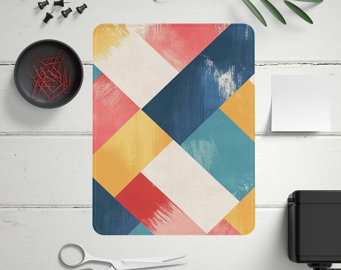 Retro Geometric  Colorful Triangle cover for iPad 12.9, 10.9, iPad Pro 13, iPad Pro case with pencil holder,  Gen 6 case