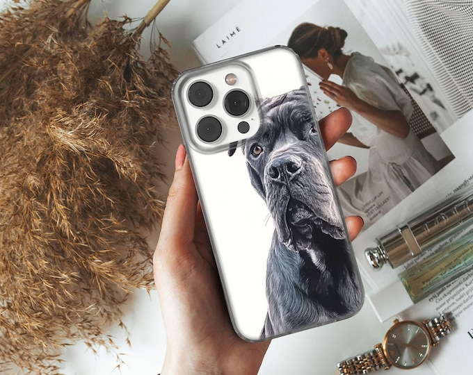 Cane Corso Dog Phone Case, Soft Gel TPU Cover