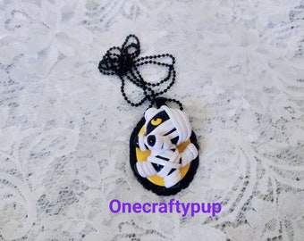 Cute Mummy Cat Pendant Necklace