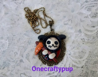 Chibi Rabbit Reaper Cameo Necklace