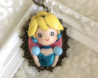 Chibi Doll Cinderella Cameo Necklace