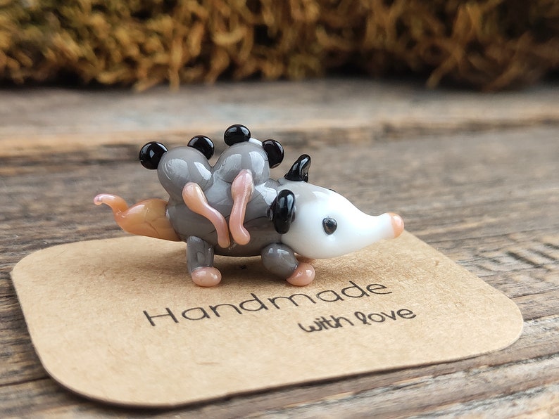 Opossum figurine Rat gifts Pet mouse Rat toy Glass opossum art | Etsy