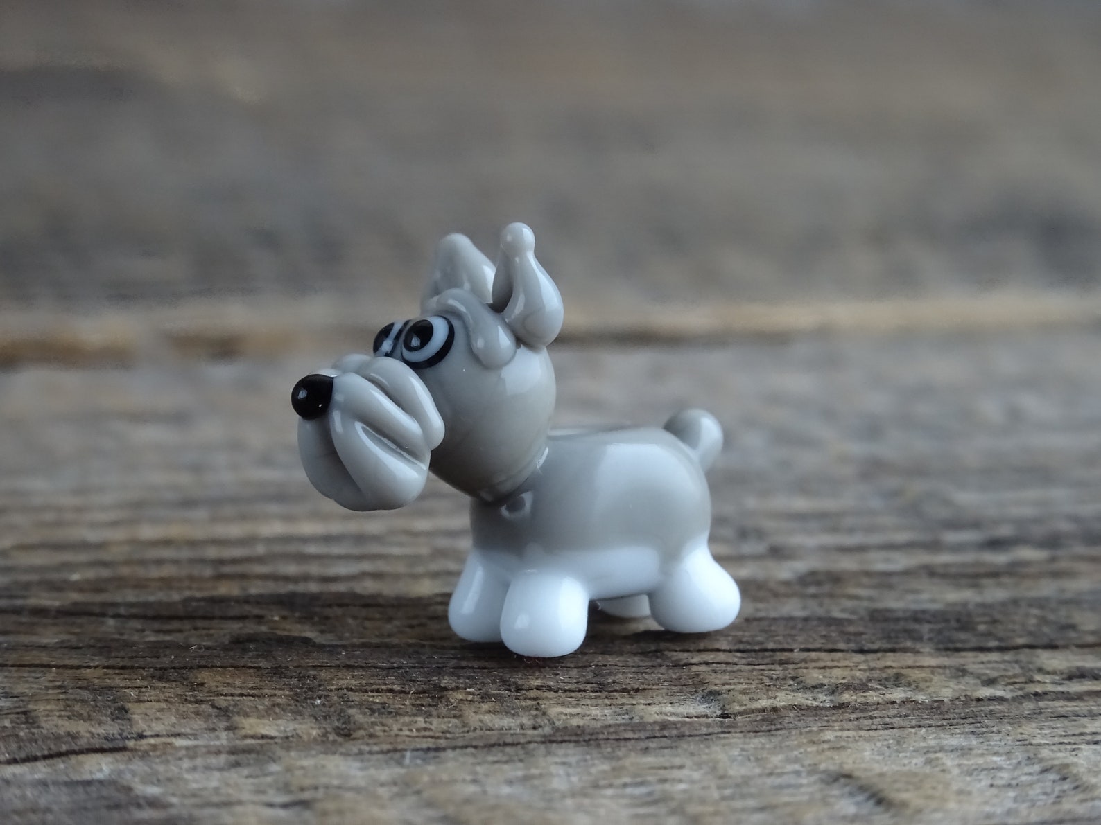 Schnauzer dog miniature sculpture figurine puppy bead / | Etsy