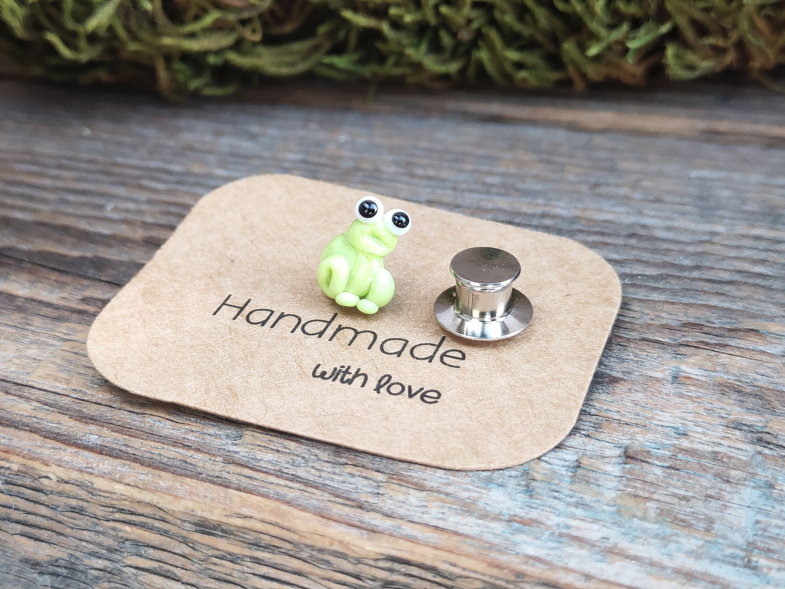 Frog Lapel Pin Frog Pin Frog Brooch Badge Glass Frog Jewelry Etsy