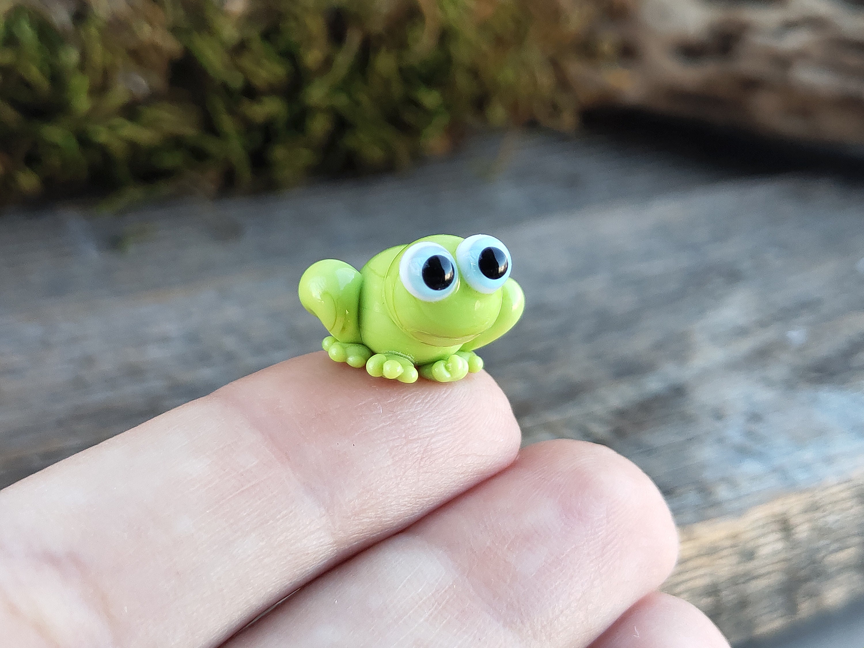 Frog Figurine Frog Miniature Frog Earrings Glass Frog Frog | Etsy