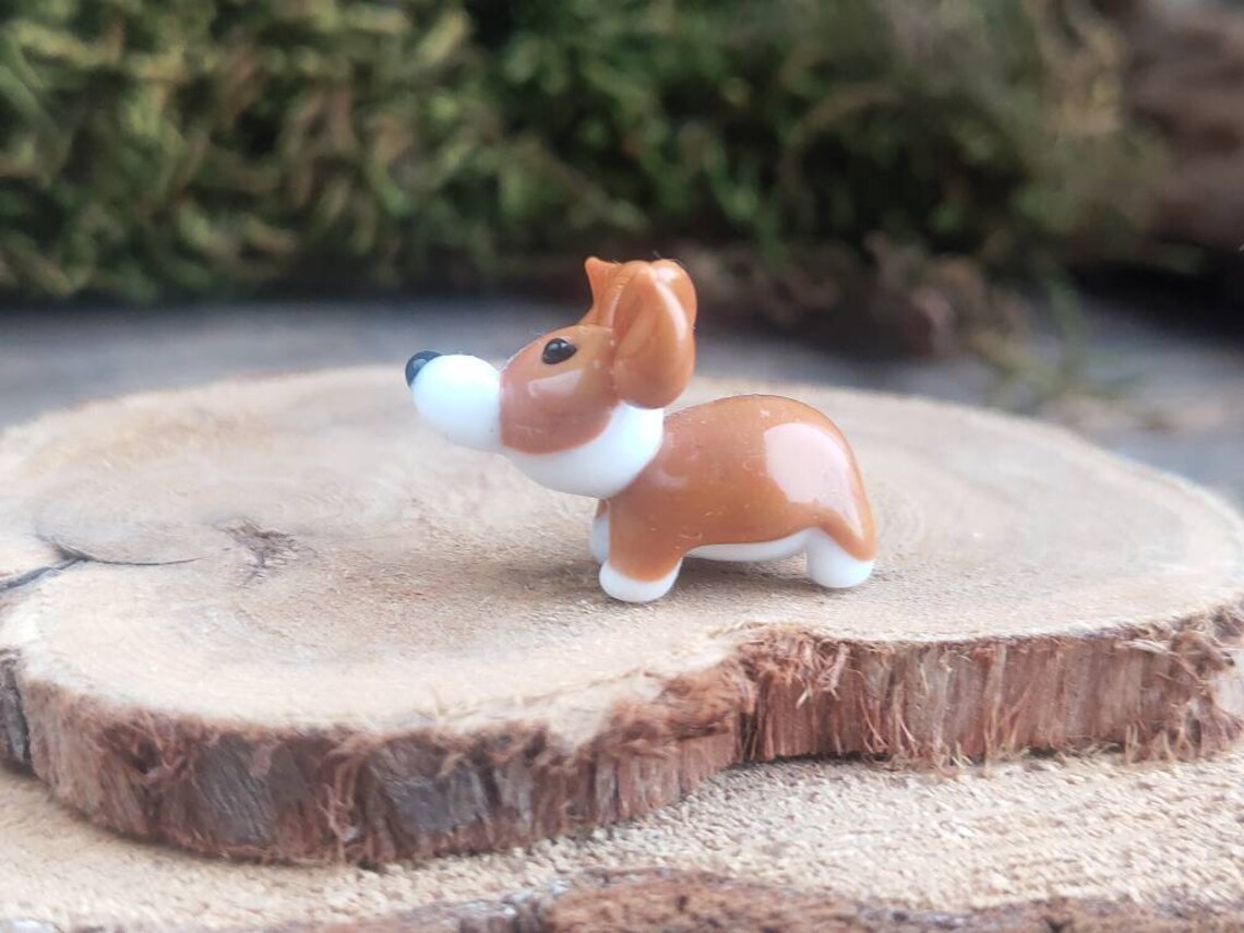CORGI gifts Miniature Corgi figurine Miniature animals Tiny | Etsy