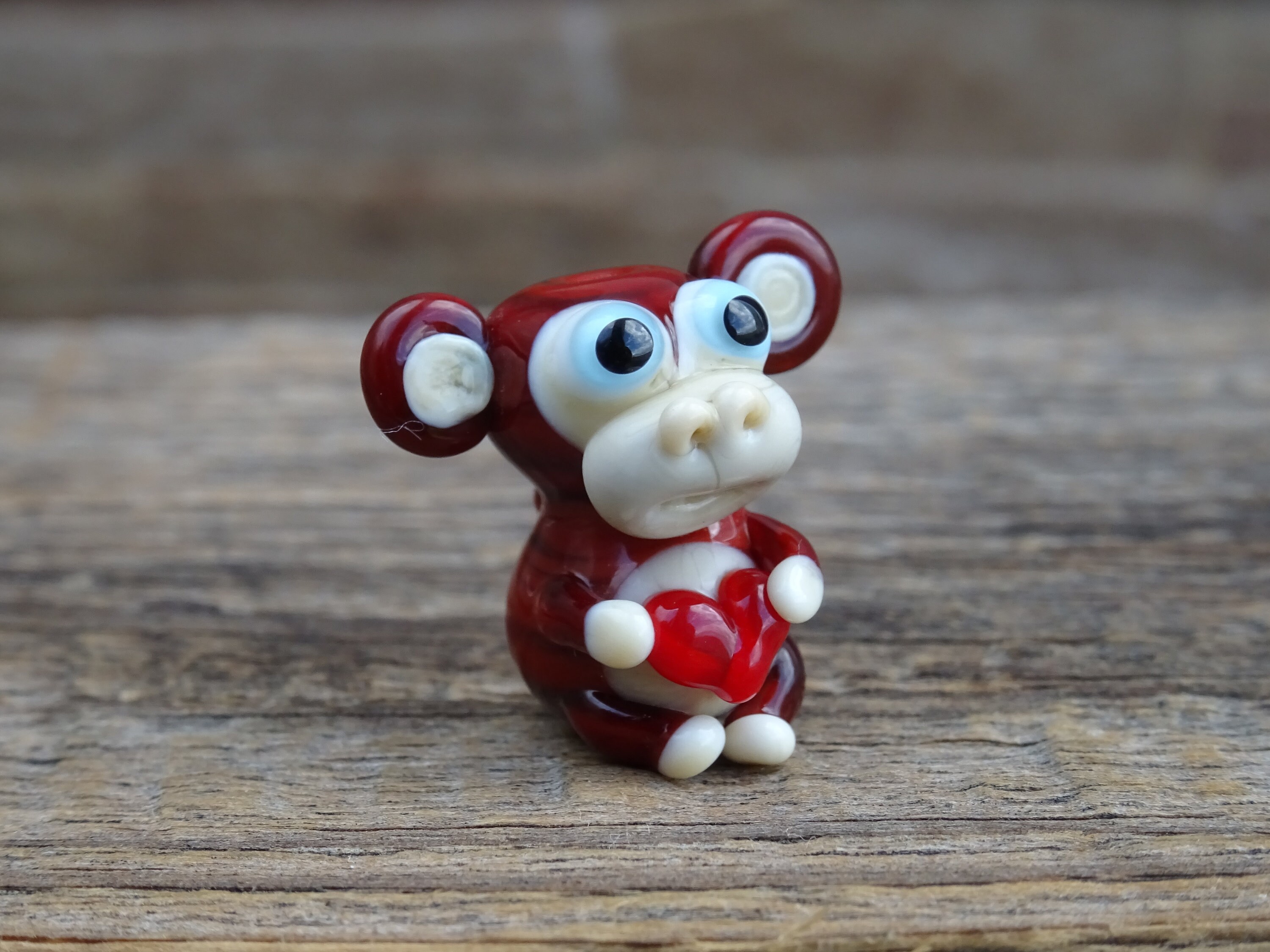 MINIATURE ANIMALS Monkey figurine Miniature monkey toy Glass Etsy