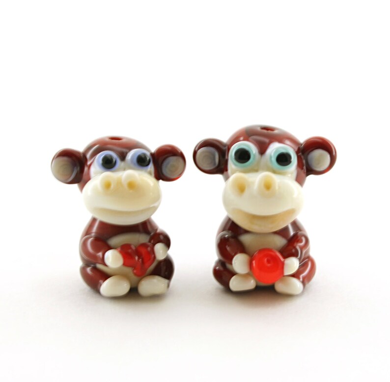 MINIATURE ANIMALS Monkey Figurine Miniature Monkey Toy Glass Etsy