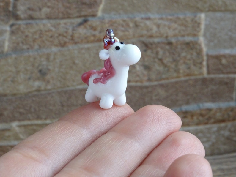 Tiny unicorn miniature glass unicorn figurine unicorn Etsy