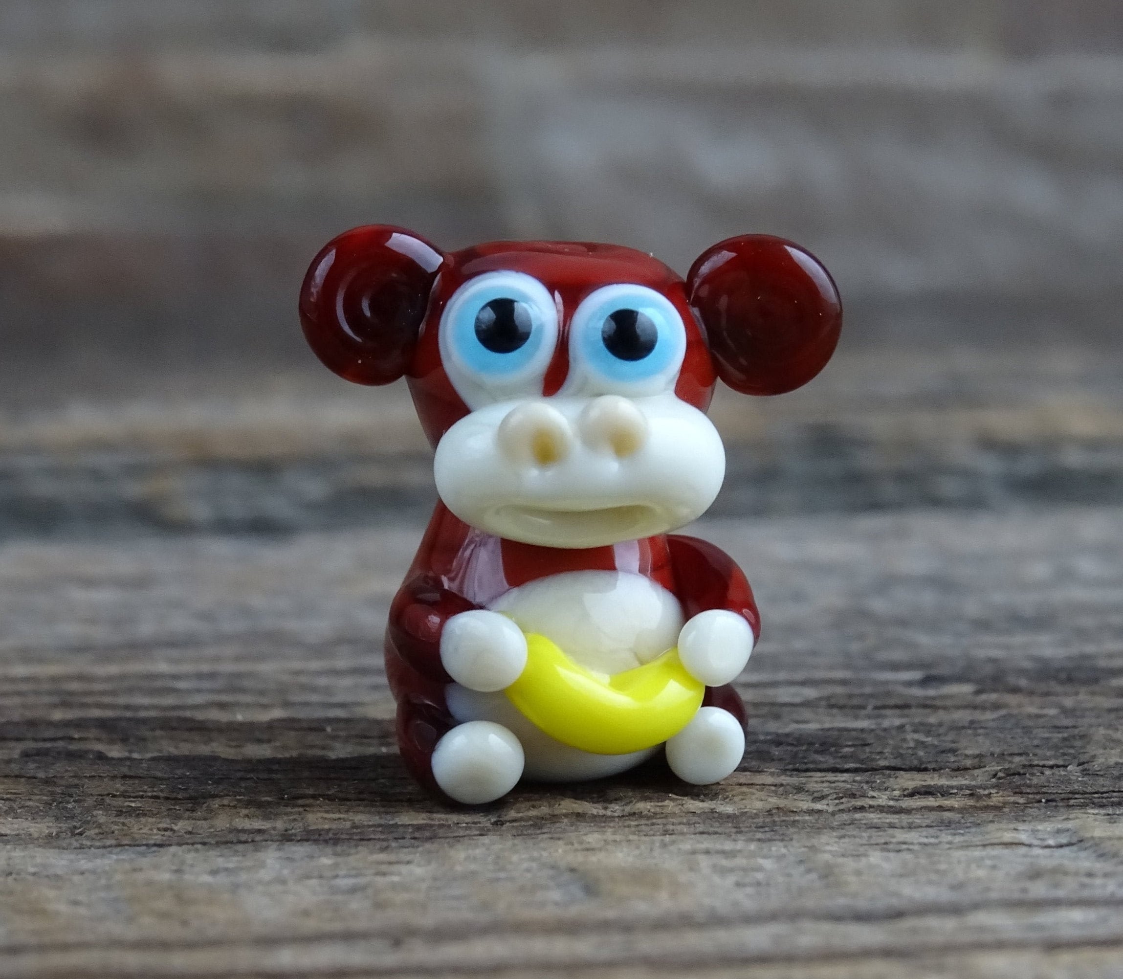 MINIATURE ANIMALS Monkey figurine Miniature monkey toy Glass Etsy